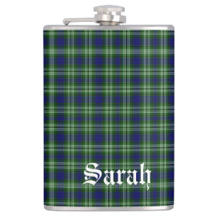Scotland Tweedside District Tartan Personalisiert Flachmann