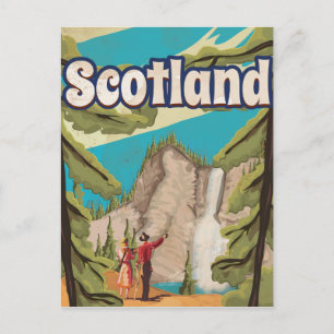 Scotland Vintage Travel Poster Postkarte