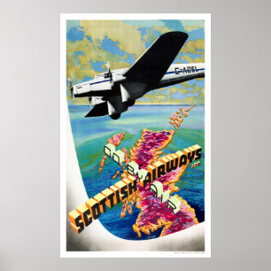 Scotland Vintage Travel Poster wiederhergestellt