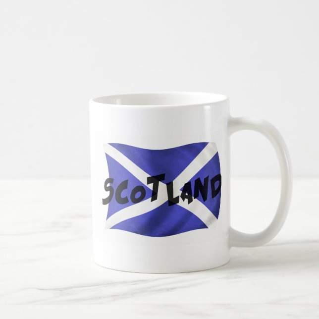 Scotland Wavy Flag Kaffeetasse (Rechts)