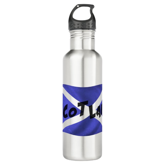 Scotland Wavy Flag Trinkflasche (Vorderseite)