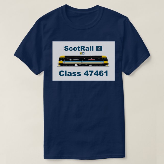 ScotRail-Klasse 47 Lokomotive T-Shirt (Design vorne)