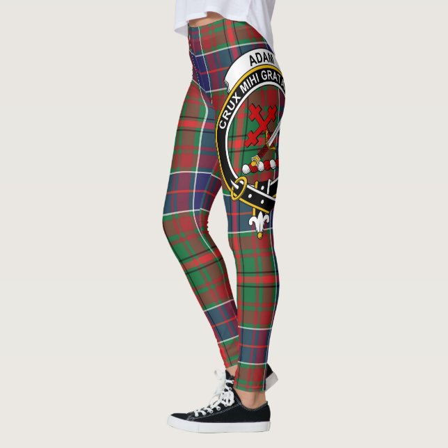 Scotstee Clan Adam Ancient Wappen Tartan Women Leggings (Links)