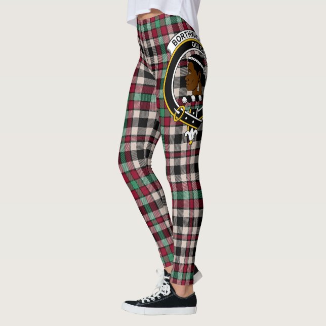 Scotstee Clan Borthwick Ancient Wappen Tartan Wome Leggings (Links)