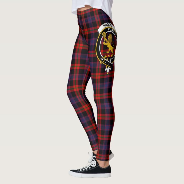Scotstee Clan Broun Wappen Tartan Women Leggings (Links)
