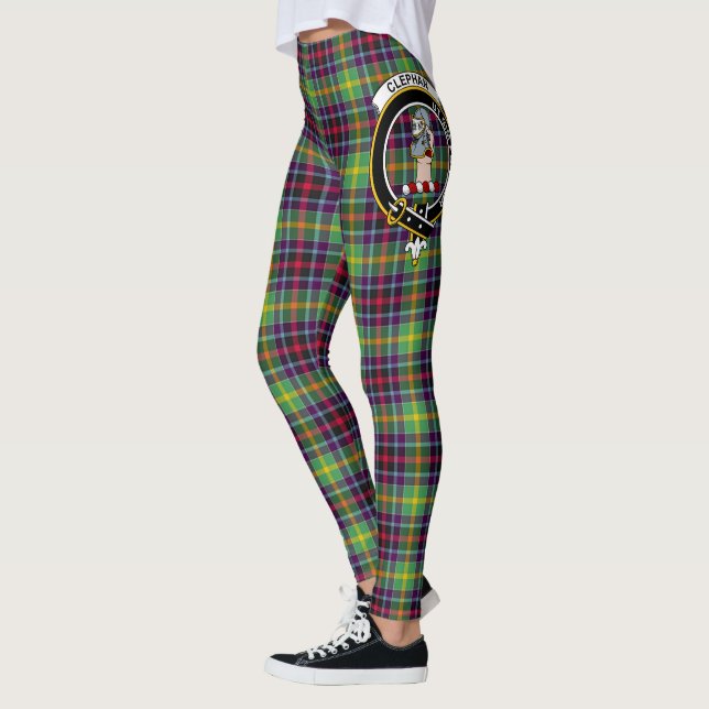 Scotstee Clan Clephane Wappen Tartan Women Legging Leggings (Links)