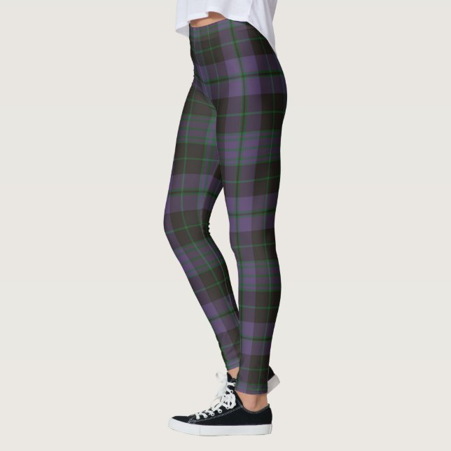 Scotstee Clan Clergy Lila Tartan Frauen Leggings (Links)