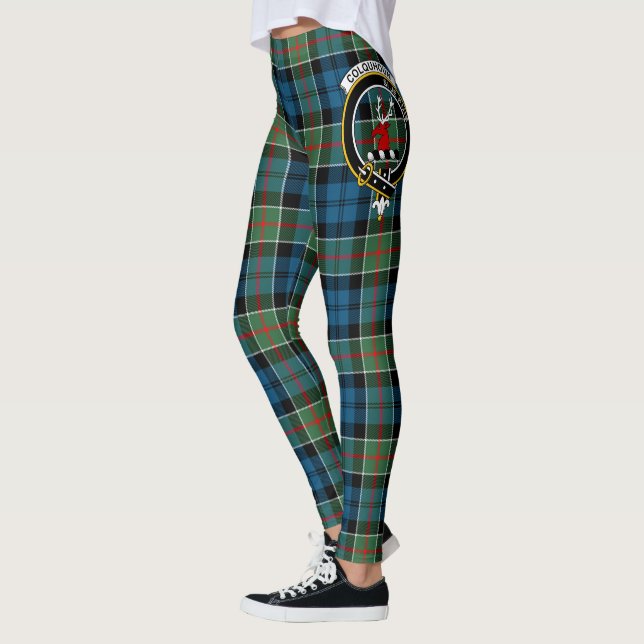 Scotstee Clan Colquhoun Ancient Wappen Tartan Wome Leggings (Links)