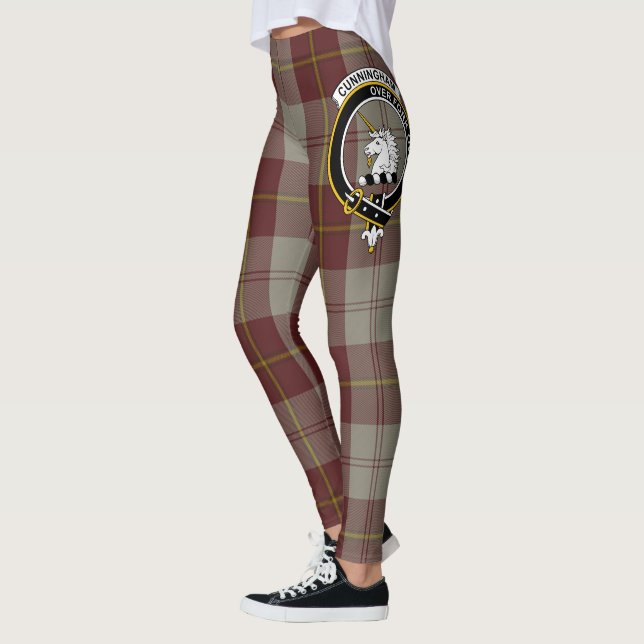 Scotstee Clan Cunningham Burgundy Dancers Wappen Leggings (Links)