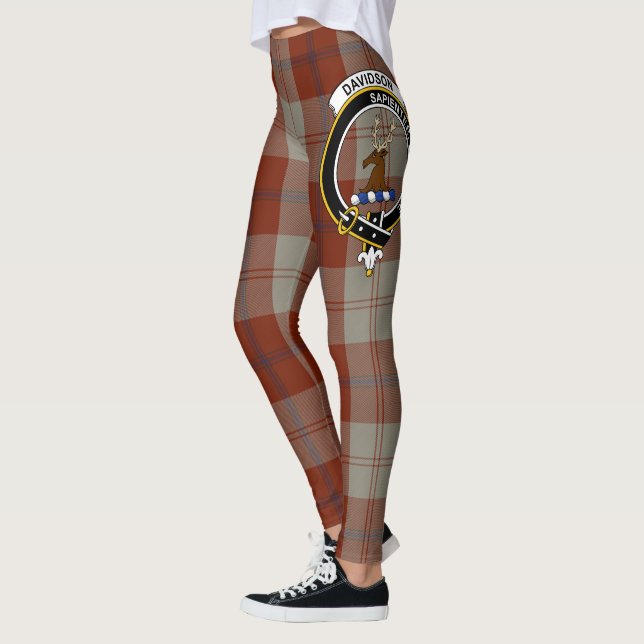 Scotstee Clan Davidson Dress Dancers Wappen Tartan Leggings (Links)