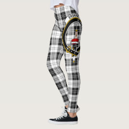 Scotstee Clan Erskine Black and White Wappen Tarta Leggings