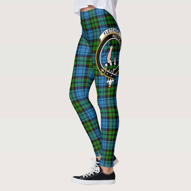 Scotstee Clan Fletcher Wappen Tartan Frauen Leggin Leggings (Links)