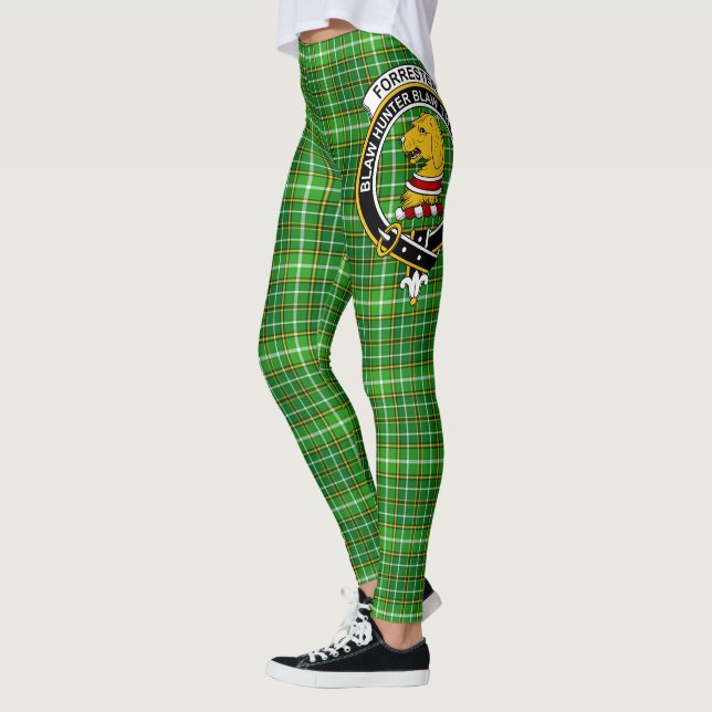Scotstee Clan Forrester Junting Wappen Tartan Wome Leggings (Links)
