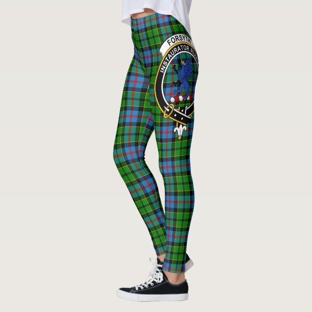 Scotstee Clan Forsyth Modern Wappen Tartan Women Leggings (Links)