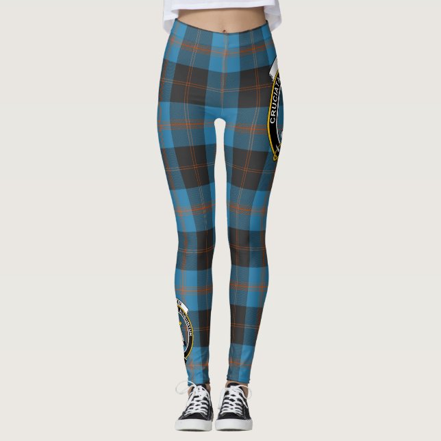 Scotstee Clan Garden Wappen Tartan Frauen Leggings (Vorderseite)