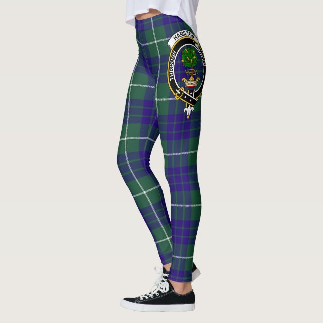 Scotstee Clan Hamilton Hunting Modern Wappen Tarta Leggings (Links)