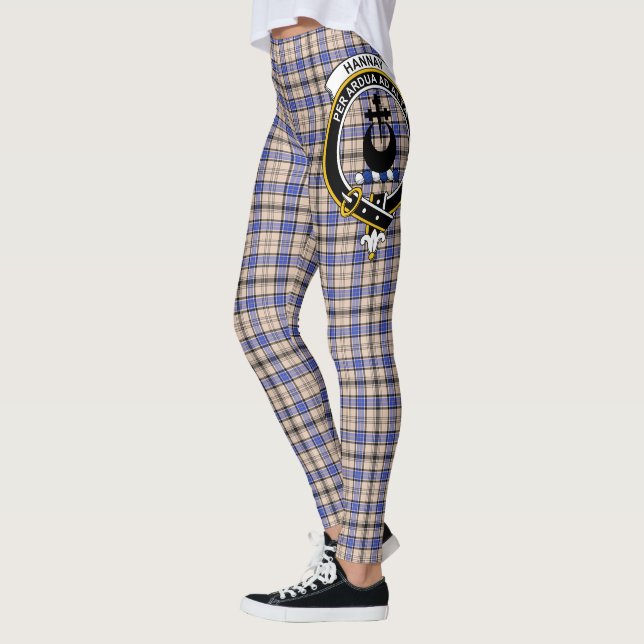 Scotstee Clan Hannay Gray Wappen Tartan Women Leggings (Links)