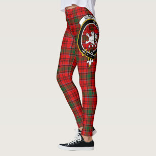 Scotstee Clan Heron Crest Tartan Damen Leggings