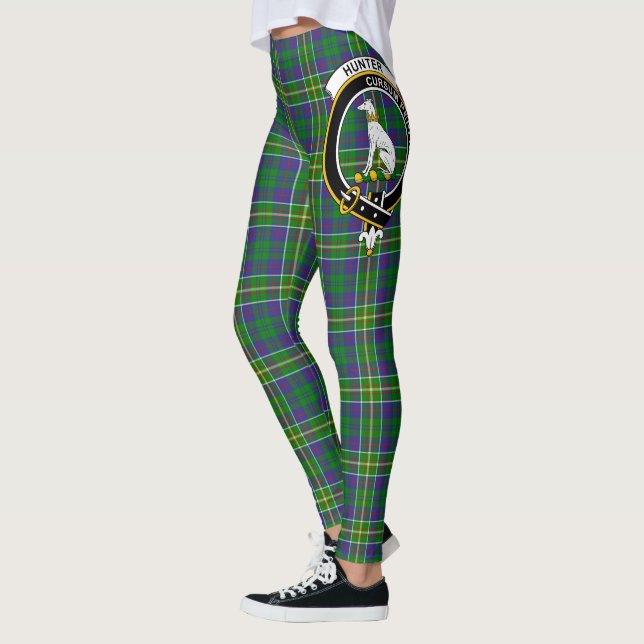 Scotstee Clan Hunter of Hunterston Wappen Tartan Leggings (Links)