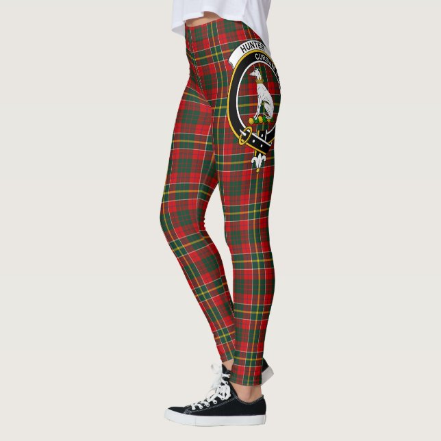 Scotstee Clan Hunter USA Wappen Tartan Women Leggings (Links)