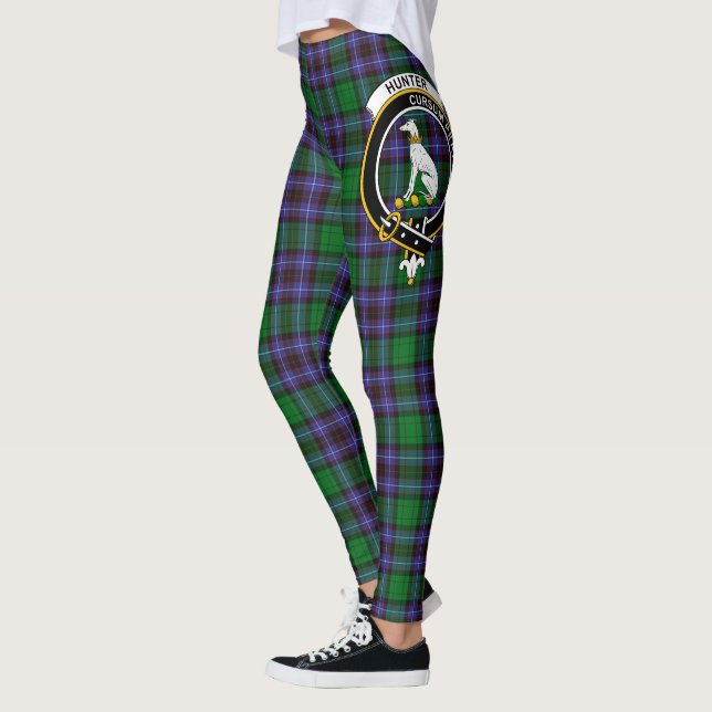 Scotstee Clan Hunter von Peeblesshire Wappen Tarta Leggings (Links)
