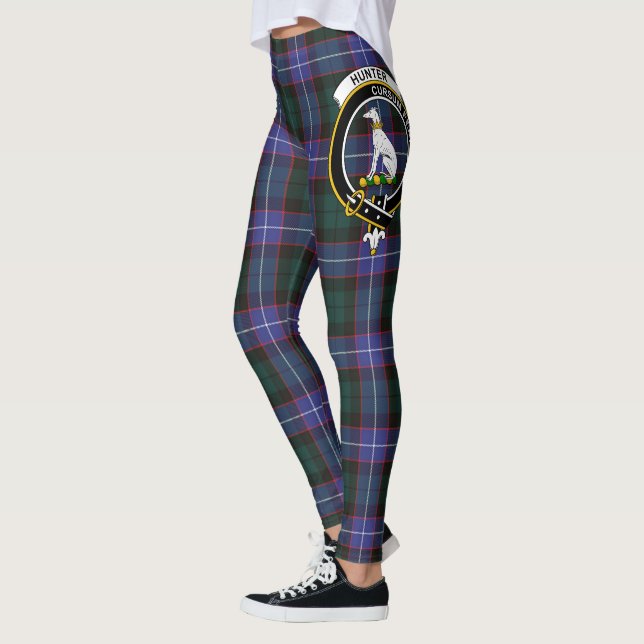 Scotstee Clan Hunter Wappen Tartan Frauen Leggings (Links)