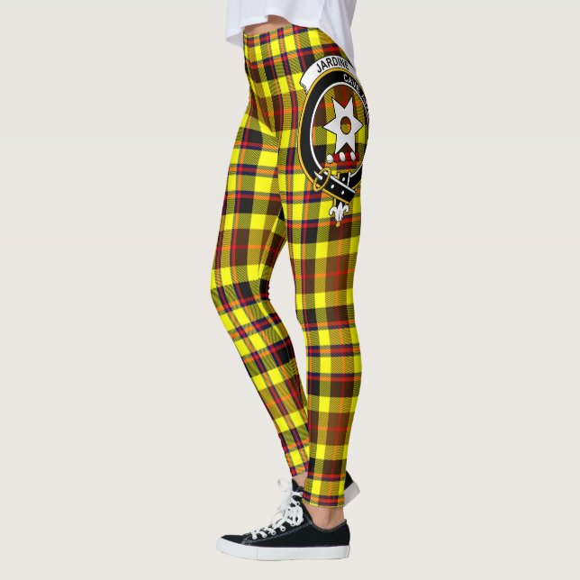 Scotstee Clan Jardine Yellow Wappen Tartan Women Leggings (Links)