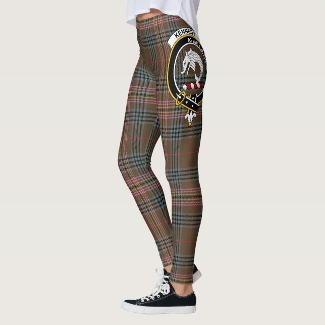 Scotstee Clan Kennedy Weathered Wappen Tartan Wome Leggings (Links)