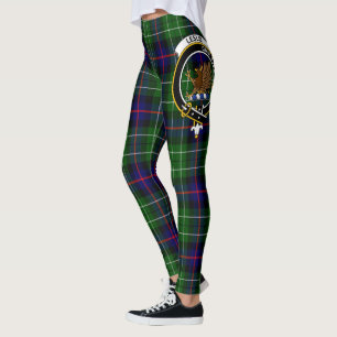 Scotstee Clan Leslie Crest Tartan Damenleggings Leggings