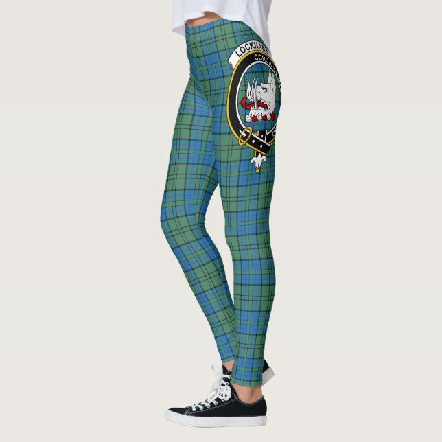 Scotstee Clan Lockhart Ancient Wappen Tartan Women Leggings (Links)