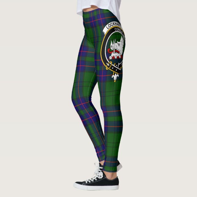 Scotstee Clan Lockhart Modern Wappen Tartan Women Leggings (Links)