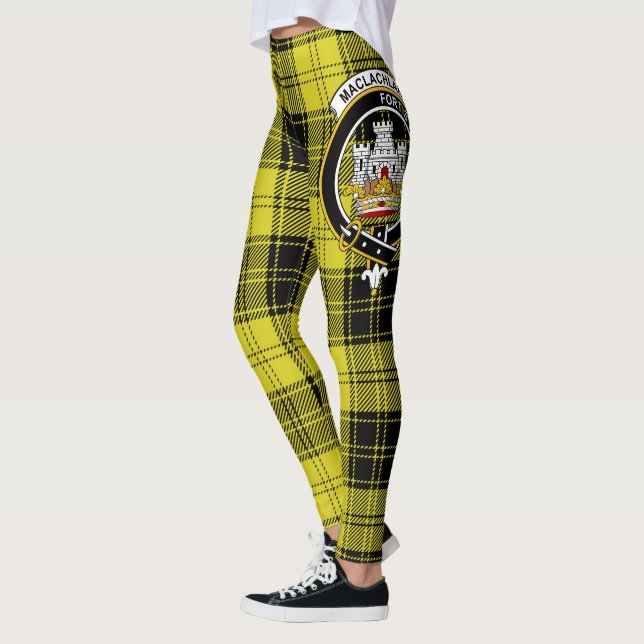 Scotstee Clan MacLachlan Yellow Wappen Tartan Wome Leggings (Links)