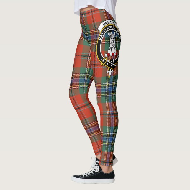 Scotstee Clan MacLean von Duart Wappen Tartan Wome Leggings (Links)