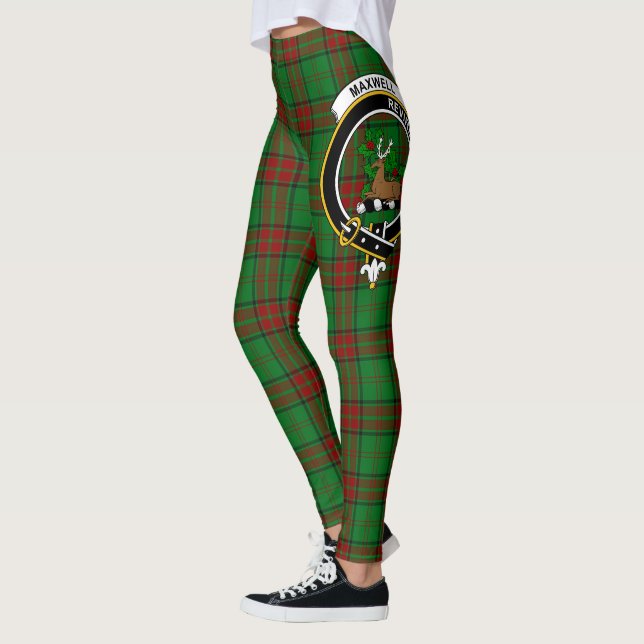Scotstee Clan Maxwell Junting Wappen Tartan Women Leggings (Links)