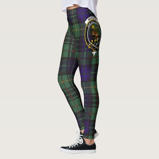 Scotstee Clan Monteith Old Wappen Tartan Women Leggings (Links)