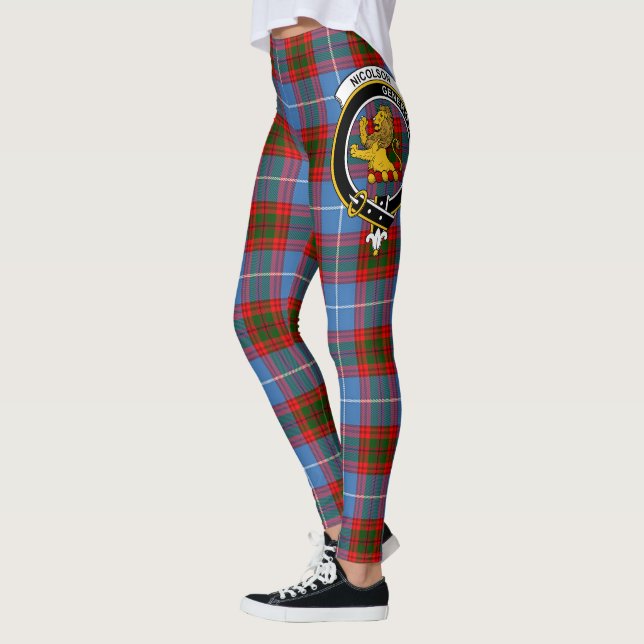 Scotstee Clan Nicolson Modern Wappen Tartan Women Leggings (Links)