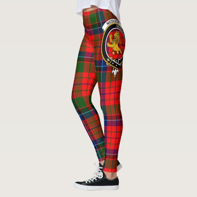 Scotstee Clan Nicolson Wappen Tartan Women Legging Leggings (Links)
