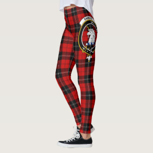 Scotstee Clan Ramsay Roter Kamm-Tartan Frauen Leggings