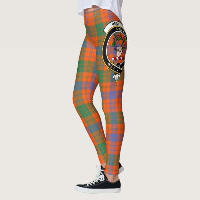 Scotstee Clan Ross Ancient Wappen Tartan Women Leggings (Links)