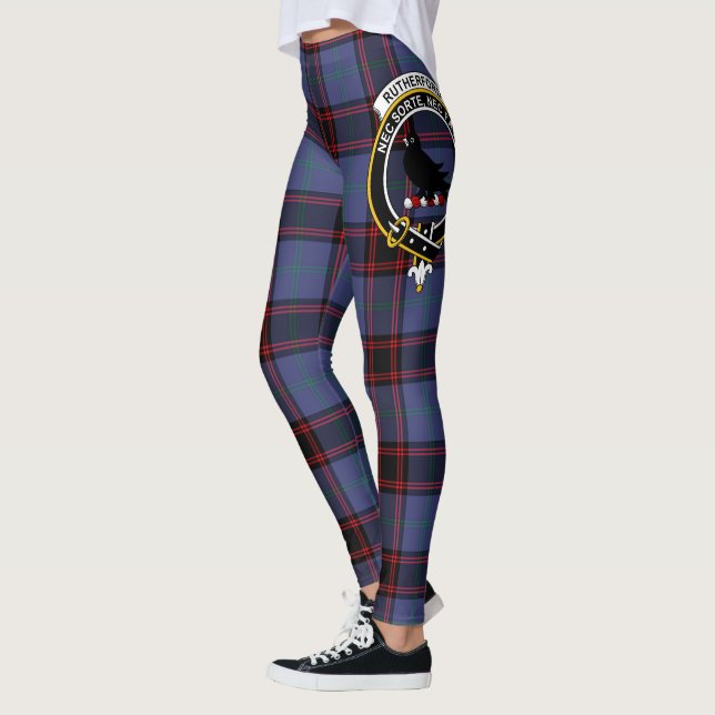 Scotstee Clan Rutherford Jagd Wappen Tartan Wome Leggings (Links)