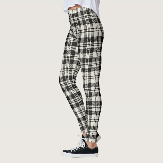 Scotstee Clan Scott Black White Ancient Tartan Leggings (Links)