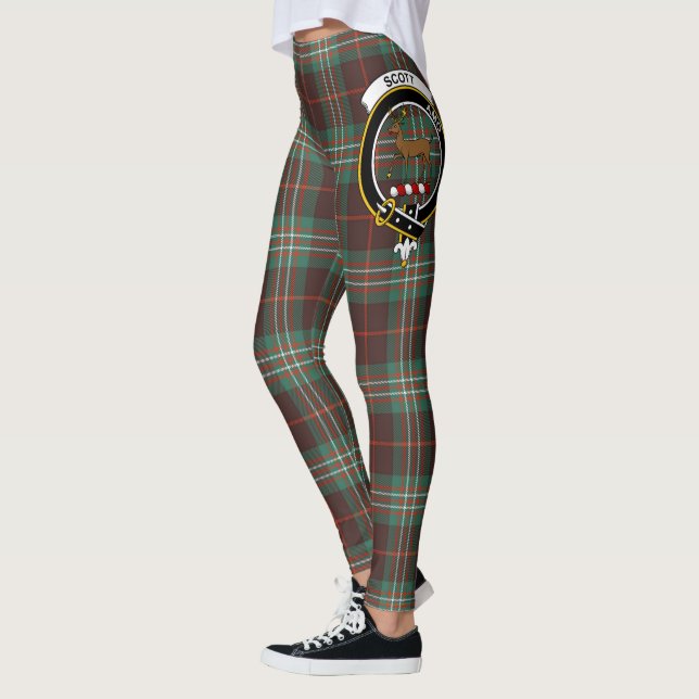 Scotstee Clan Scott Brown Ancient Crest Tartan Leggings (Links)