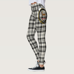 Scotstee Clan Scott Schwarz Weiß Altes Wappen Leggings