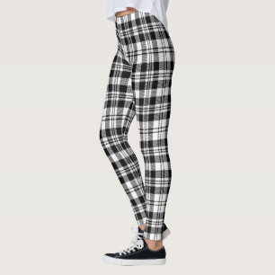 Scotstee Clan Scott Schwarz-weiß Modern Tartan Leggings