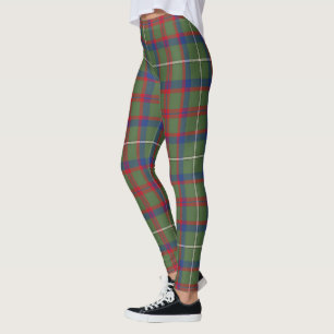Scotstee Clan Shaw Green Modern Tartan Women Leggings