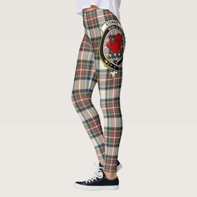 Scotstee Clan Stewart Dress Ancient Wappen Tartan Leggings (Links)