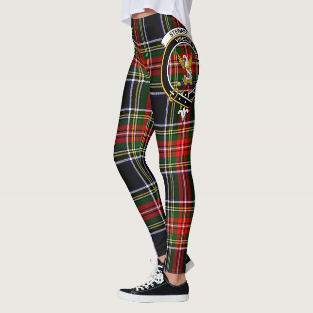 Scotstee Clan Stewart High Stewards Wappen Tartan Leggings (Links)