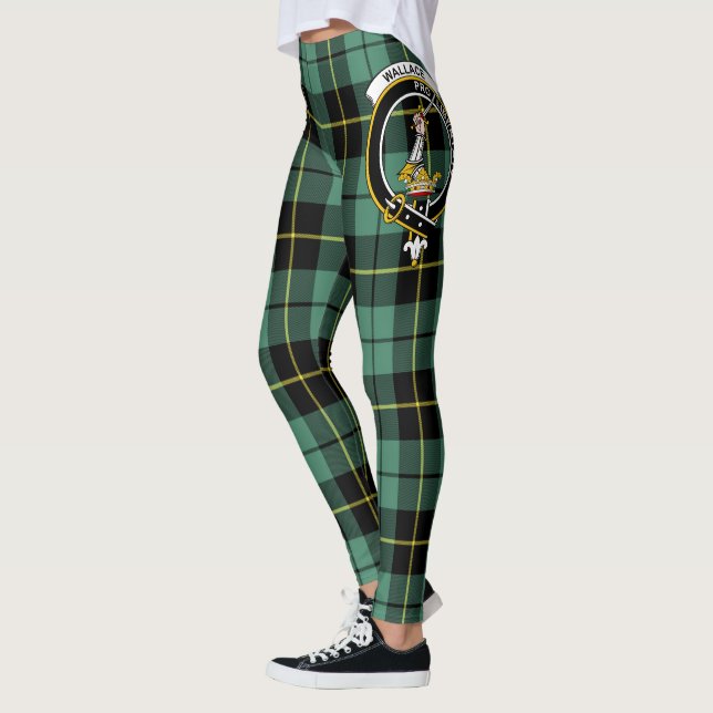 Scotstee Clan Wallace Ancient Wappen Tartan Women Leggings (Links)
