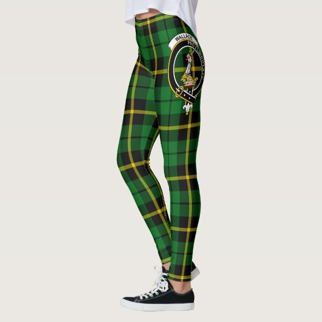 Scotstee Clan Wallace Junting Wappen Tartan Women Leggings (Links)