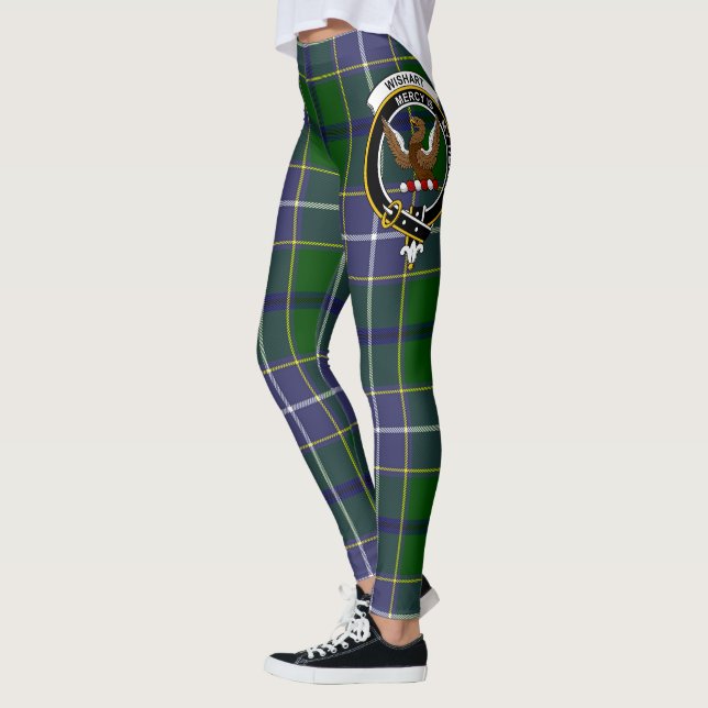 Scotstee Clan Wishart Jagd Wappen Tartan Women L Leggings (Links)